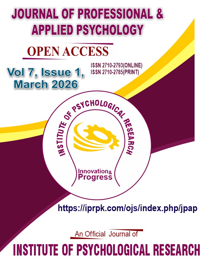 					View Vol. 7 No. 1 (2026): Journal of Professional & Applied Psychology 
				